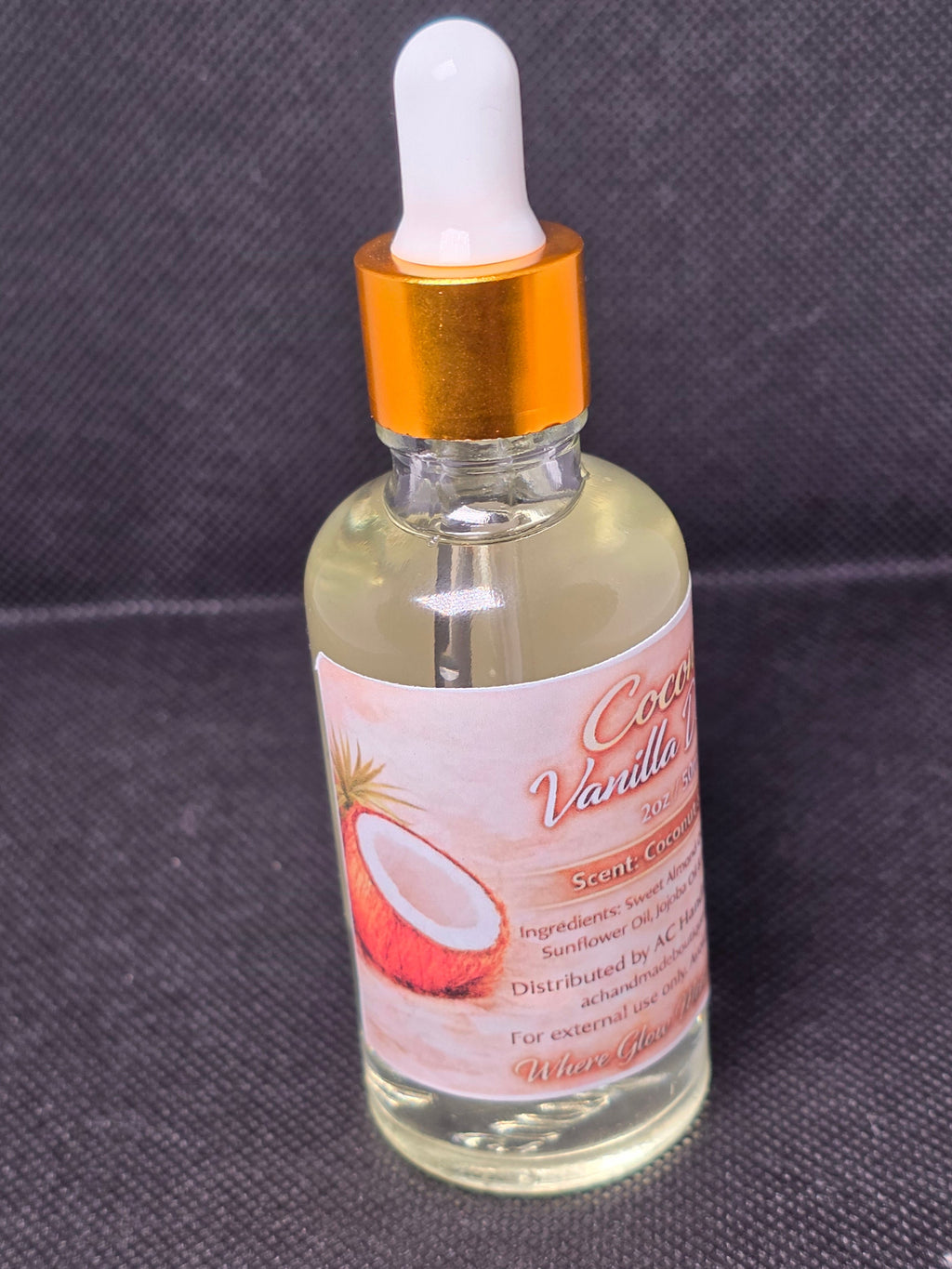 Coconut Vanilla Dream Body Oil – Coconut Vanilla Scent | Hydrating Glow Oil | Lightweight & Fast Absorbing (2oz/50ml)