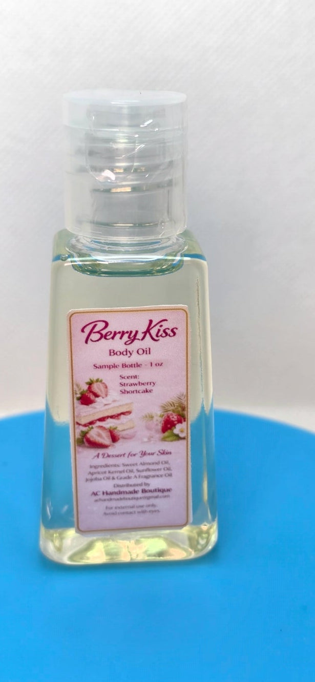 Mini Body Oil Set (3 x 1oz) – Strawberry, Coconut Vanilla & Pineapple | Glow Oil Trio | Lightweight & Fast Absorbing