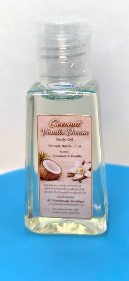 Mini Body Oil Set (3 x 1oz) – Strawberry, Coconut Vanilla & Pineapple | Glow Oil Trio | Lightweight & Fast Absorbing