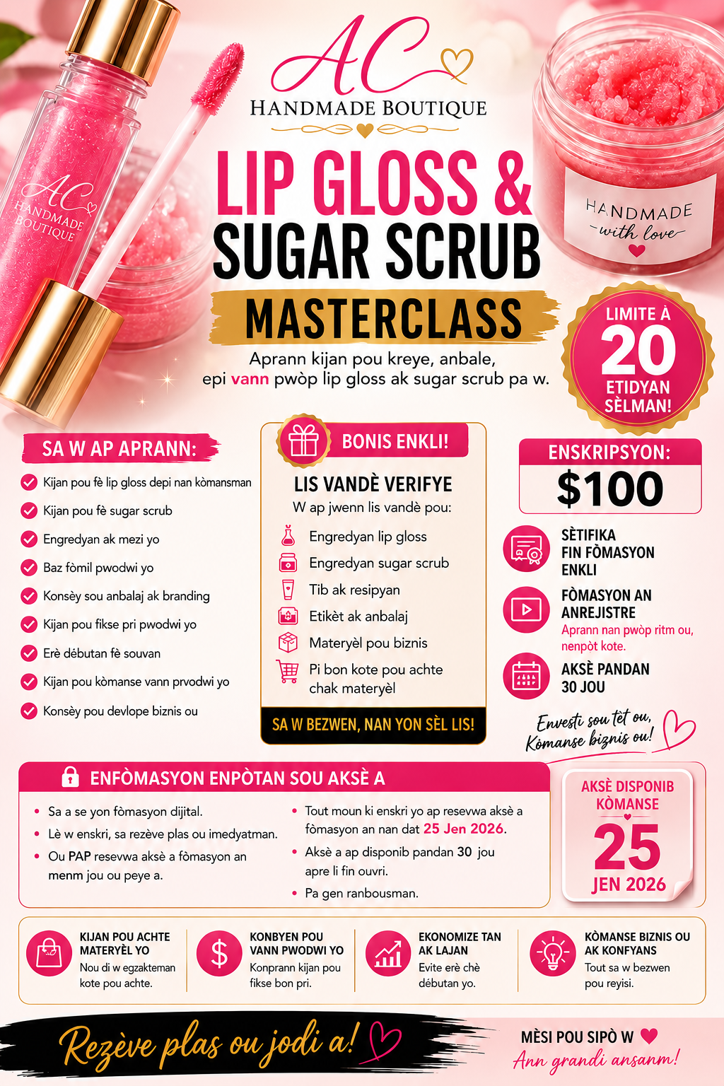 Lip Gloss & Sugar Scrub MASTERCLASS