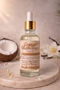 Coconut Vanilla Dream Body Oil – Coconut Vanilla Scent | Hydrating Glow Oil | Lightweight & Fast Absorbing (2oz/50ml)